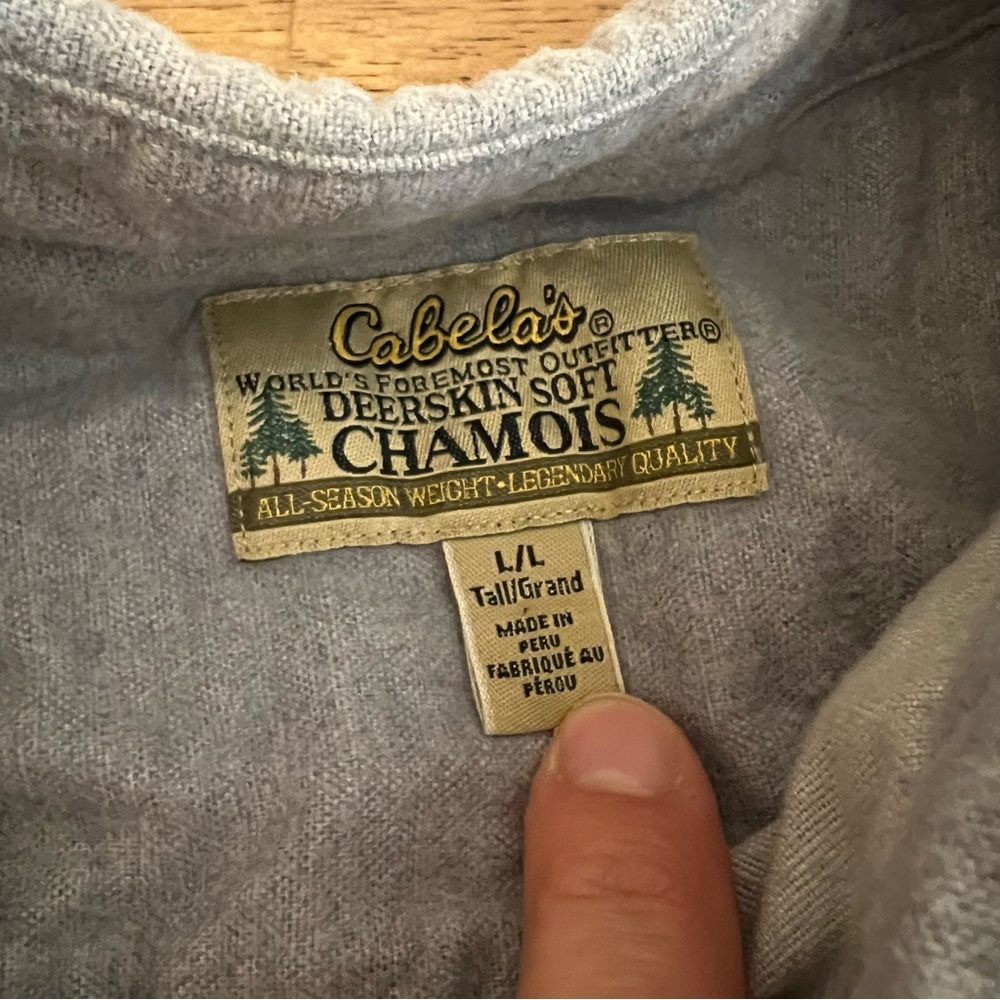 Cabela's Men's Chamois Southwestern Deer Long Sleeve Flannel Shirt Large - Picture 3 of 4